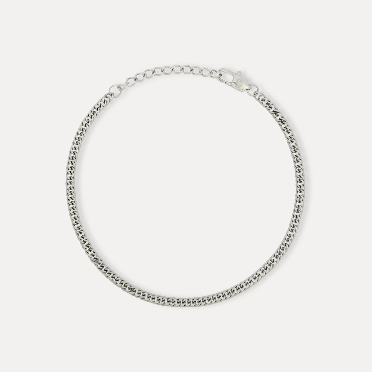 Silver Flat Cuban Bracelet (3MM)