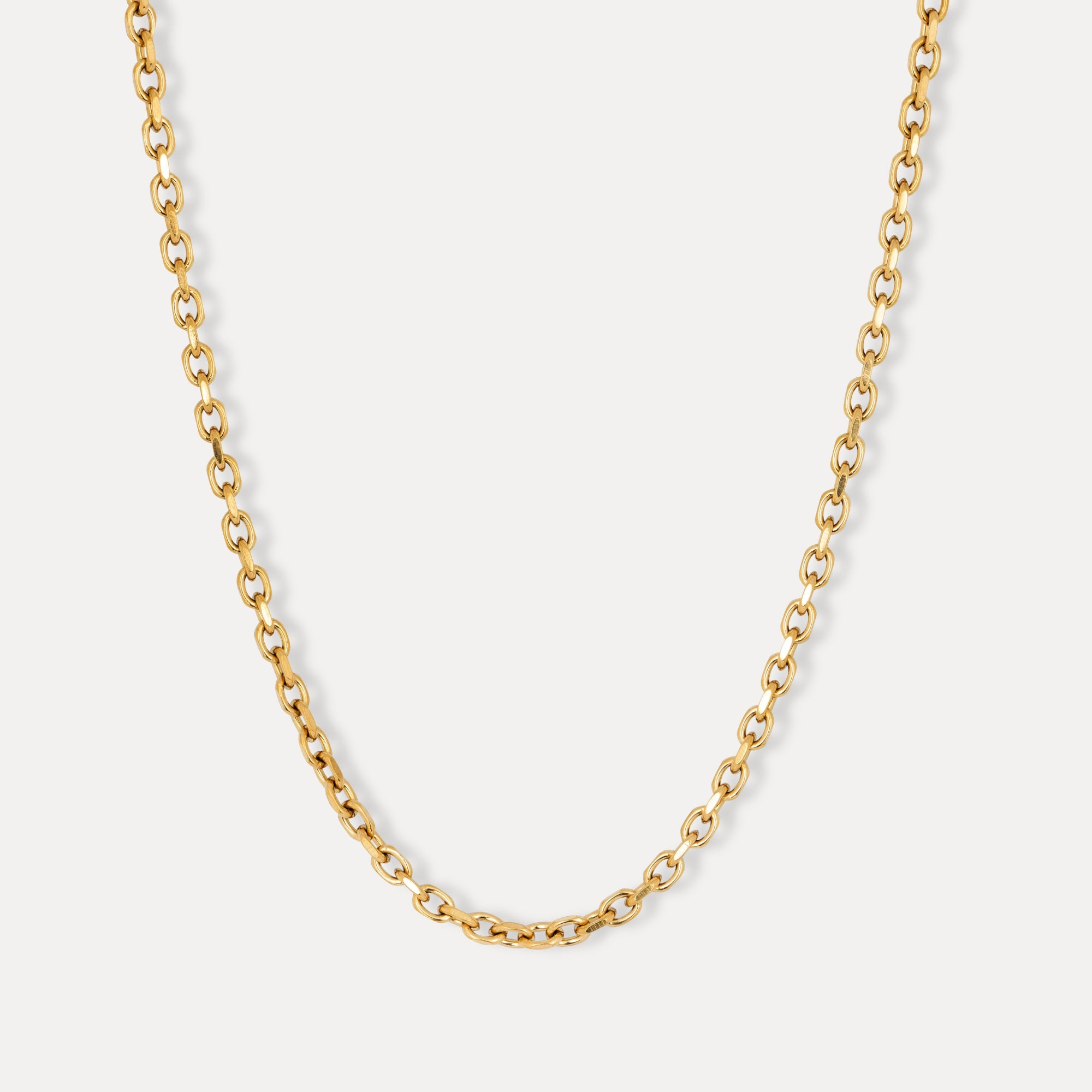 Gold Rolo Chain - 4mm Gold Chain For Men - By Twistedpendant