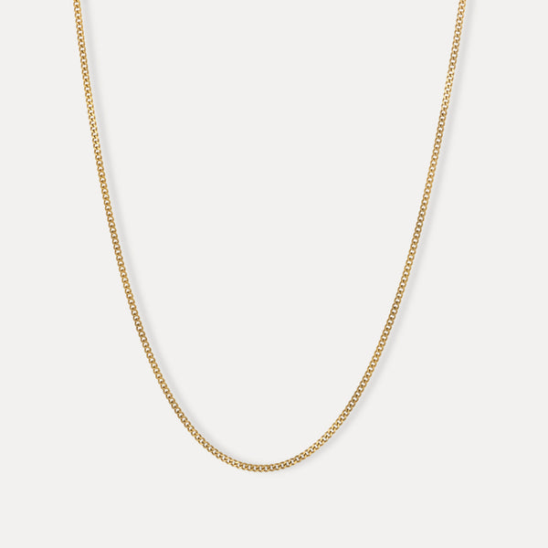Gold Cuban Curb Chain (2.4MM) | Mens Gold Chain | Twistedpendant