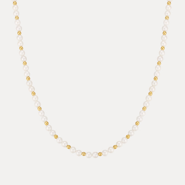 Gold Pearl Necklace Chain - Men's Pearl Necklace | Twistedpendant