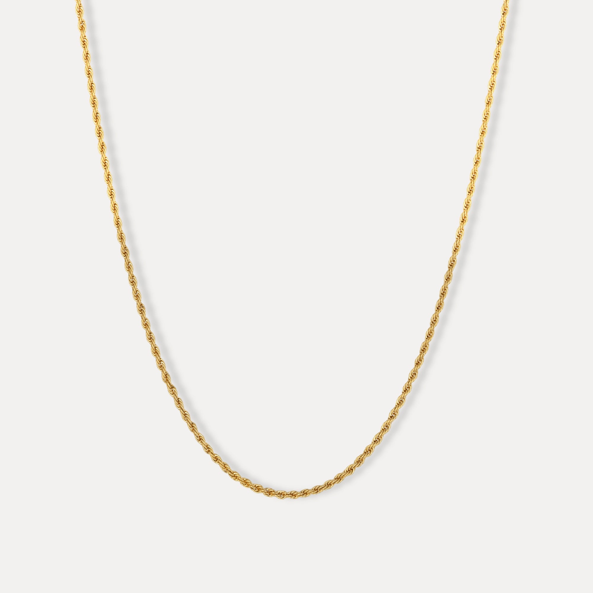 Gold Rope Chain Necklace - Mens Necklace Chain | By Twistedpendant