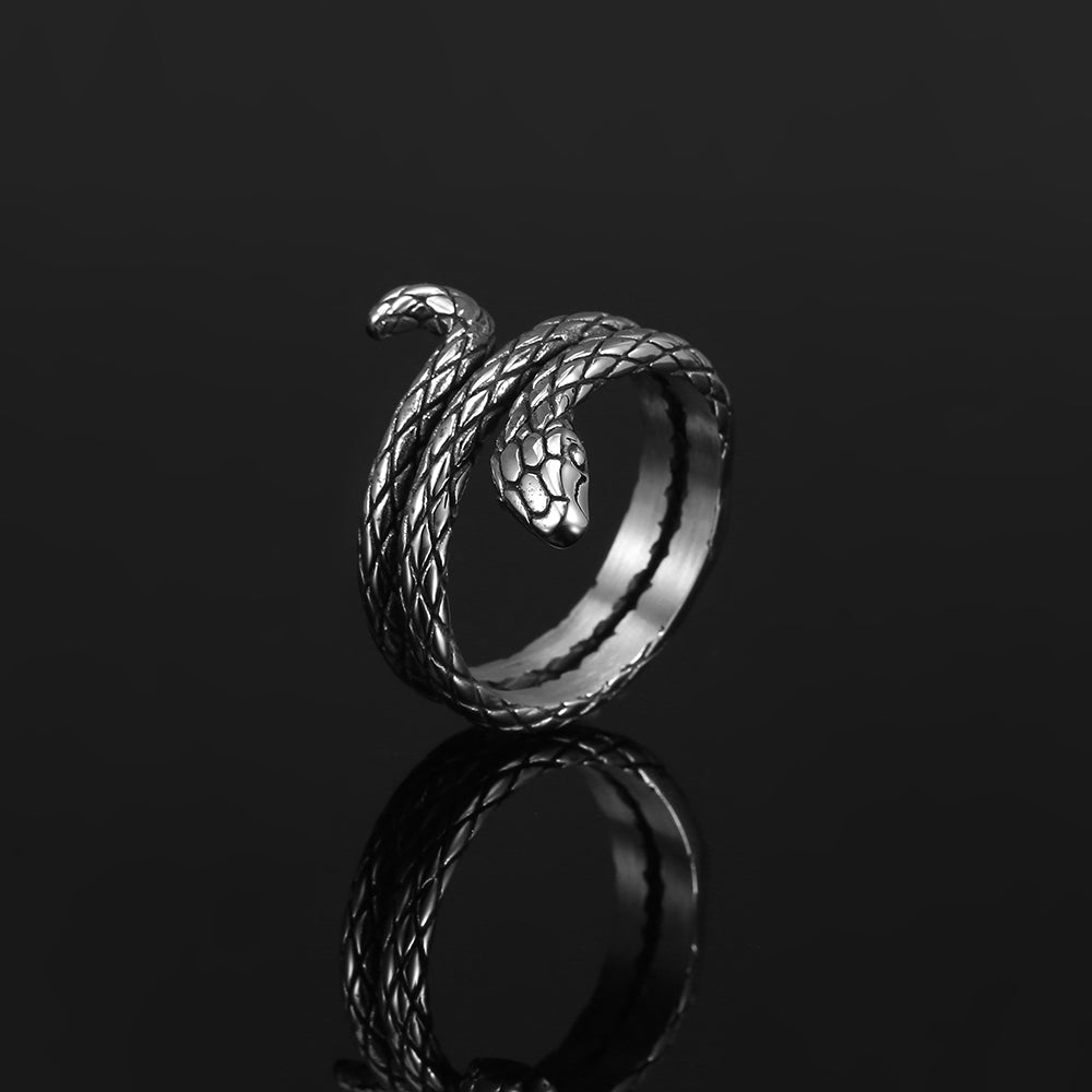 Thin Snake Ring - Silver