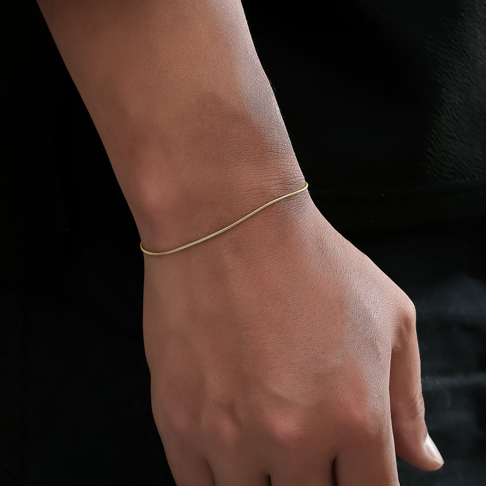 Gold Snake Bracelet (1MM)