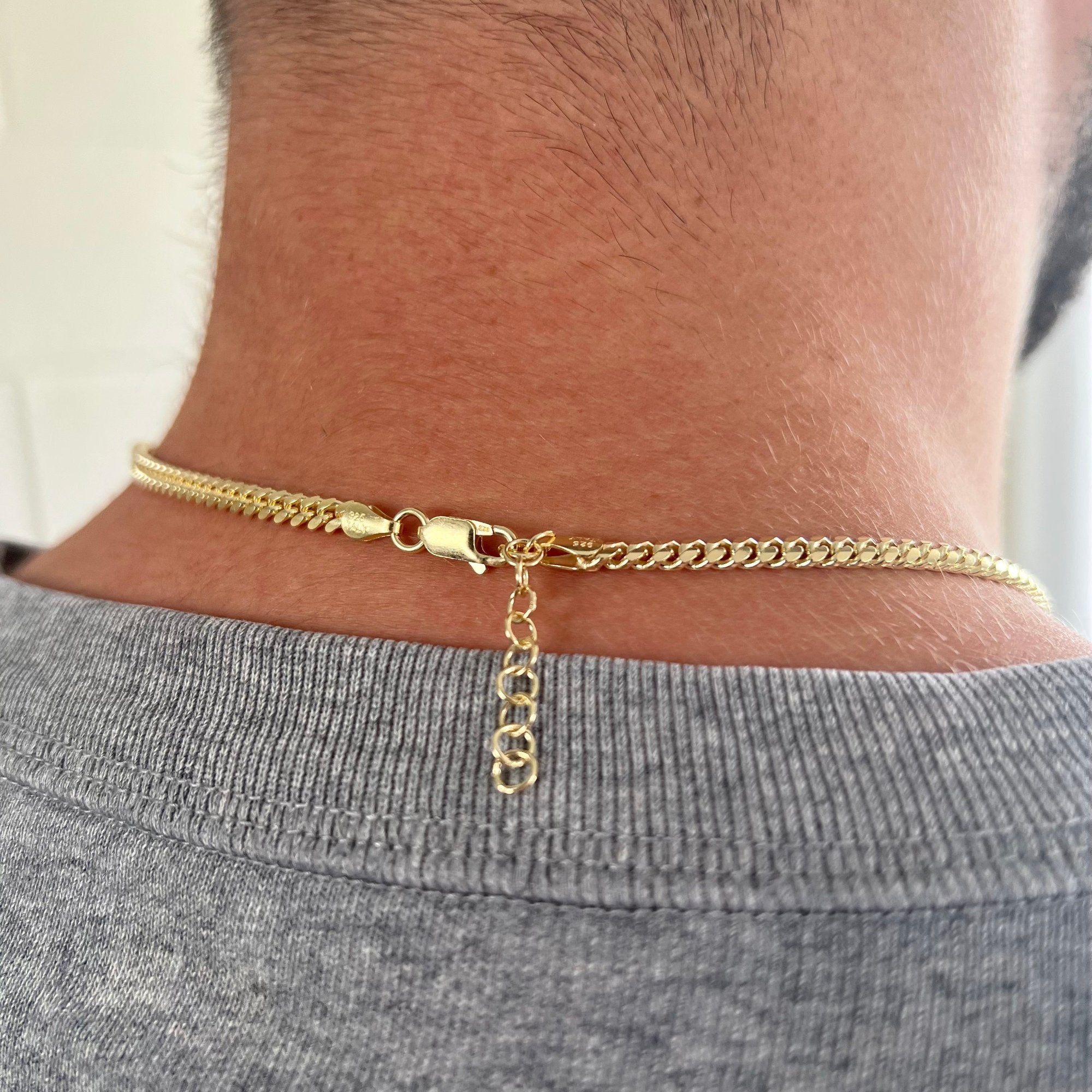 4mm Gold Miami Cuban Chain - Premium Italian Sterling Silver by Twistedpendant