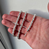 925 Sterling Silver Rope Chain Necklace - Mens Jewelry - By Twistedpendant