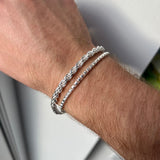 Mens Bracelet, 925 Sterling Silver Box Chain Bracelet - By Twistedpendant