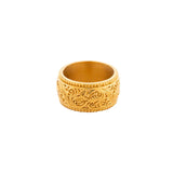 Intra Ring - Gold | Mens Chunky Gold Band Ring - By Twistedpendant