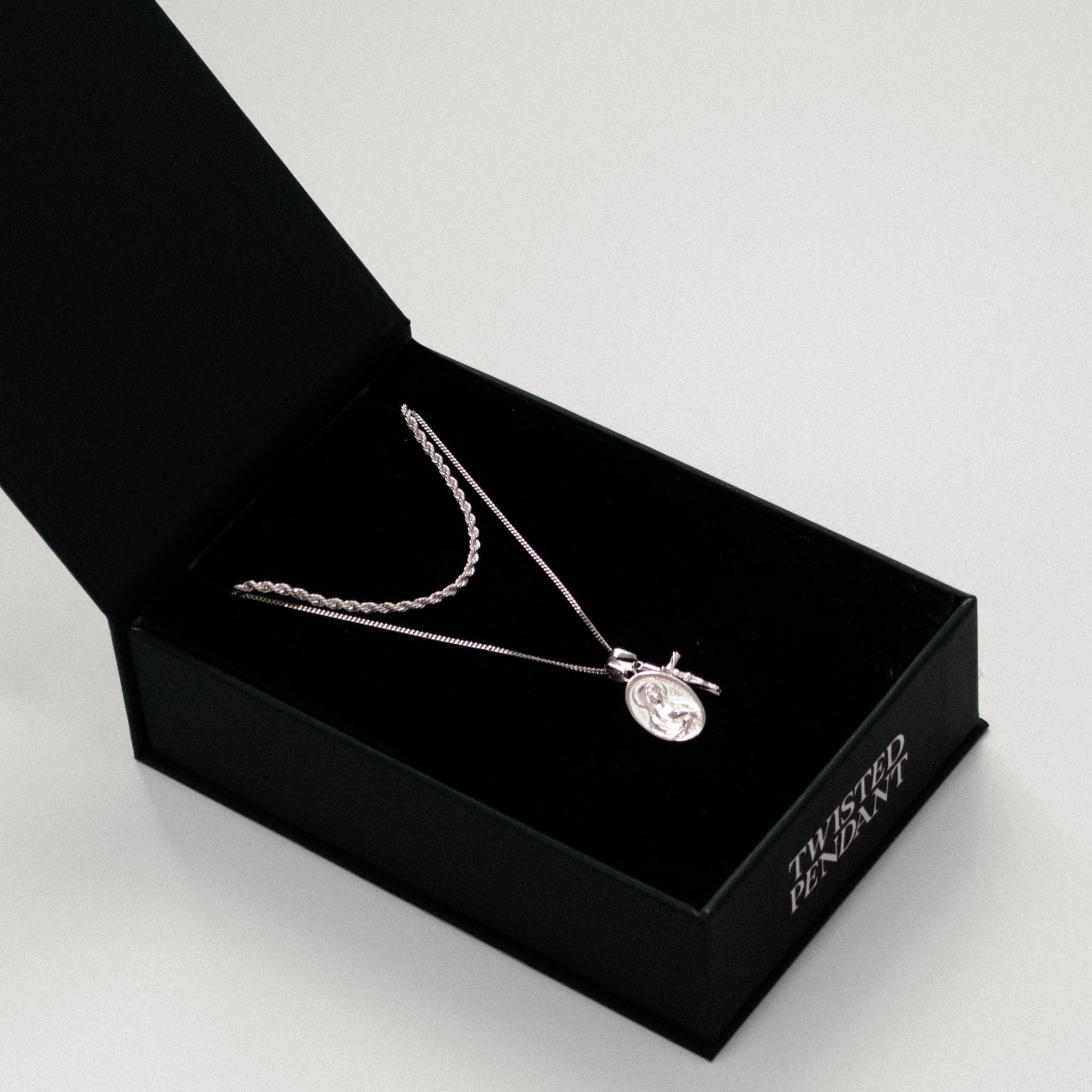Mary X Crucifix Set - Silver