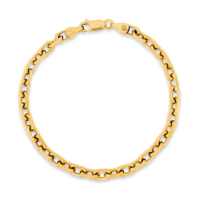 Gold Rolo Bracelet Chain - Mens Bracelets - By Twistedpendant