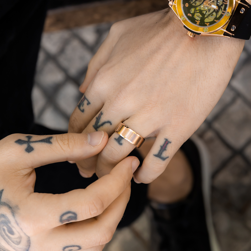 Brushed Band Ring - Rose Gold