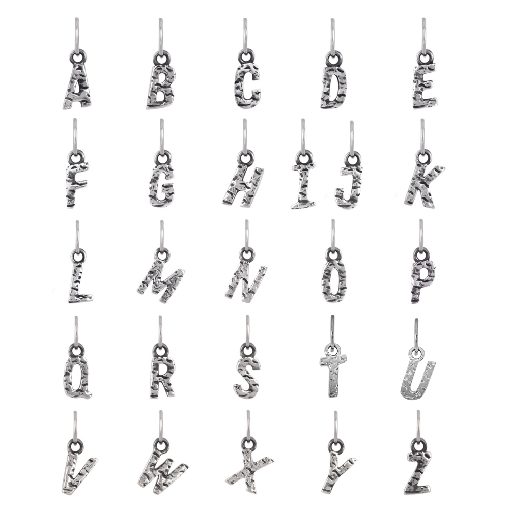 Vintage Initial (Multi) - Silver