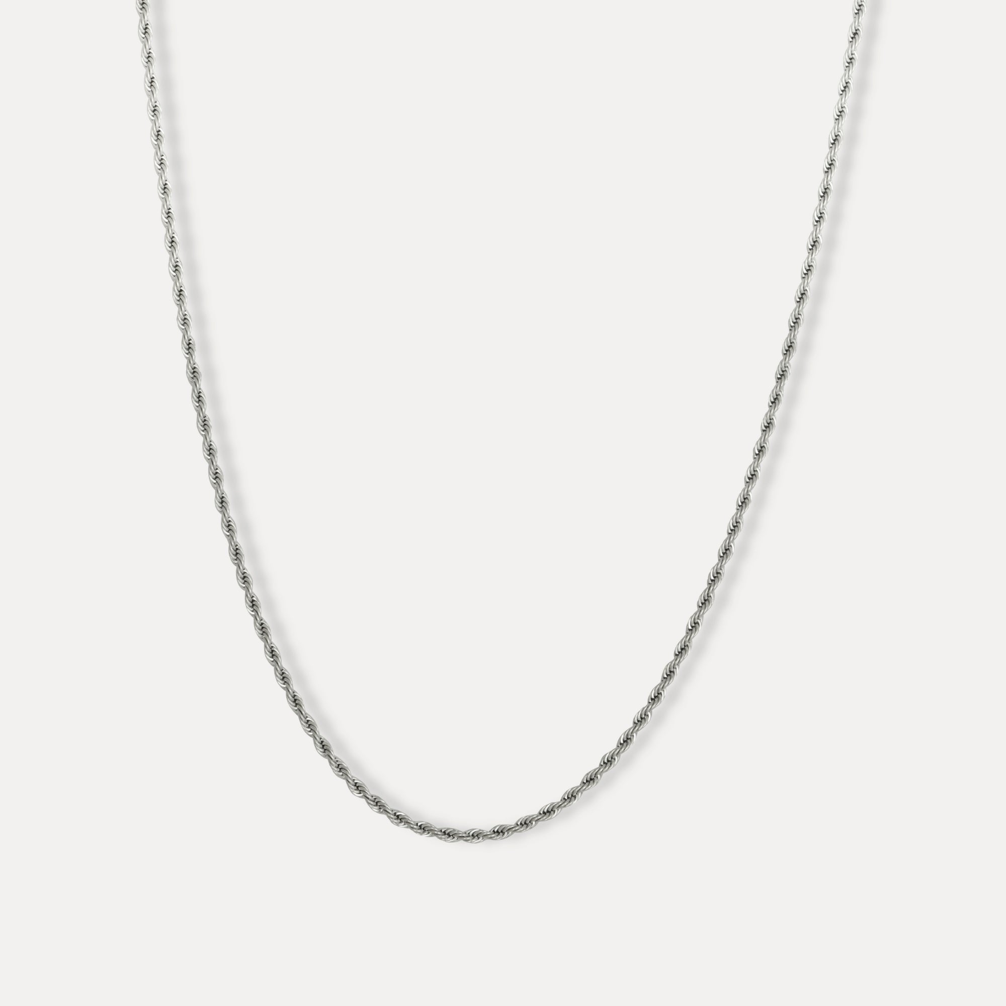Silver Rope Chain Necklace - Mens Necklace Chain | By Twistedpendant