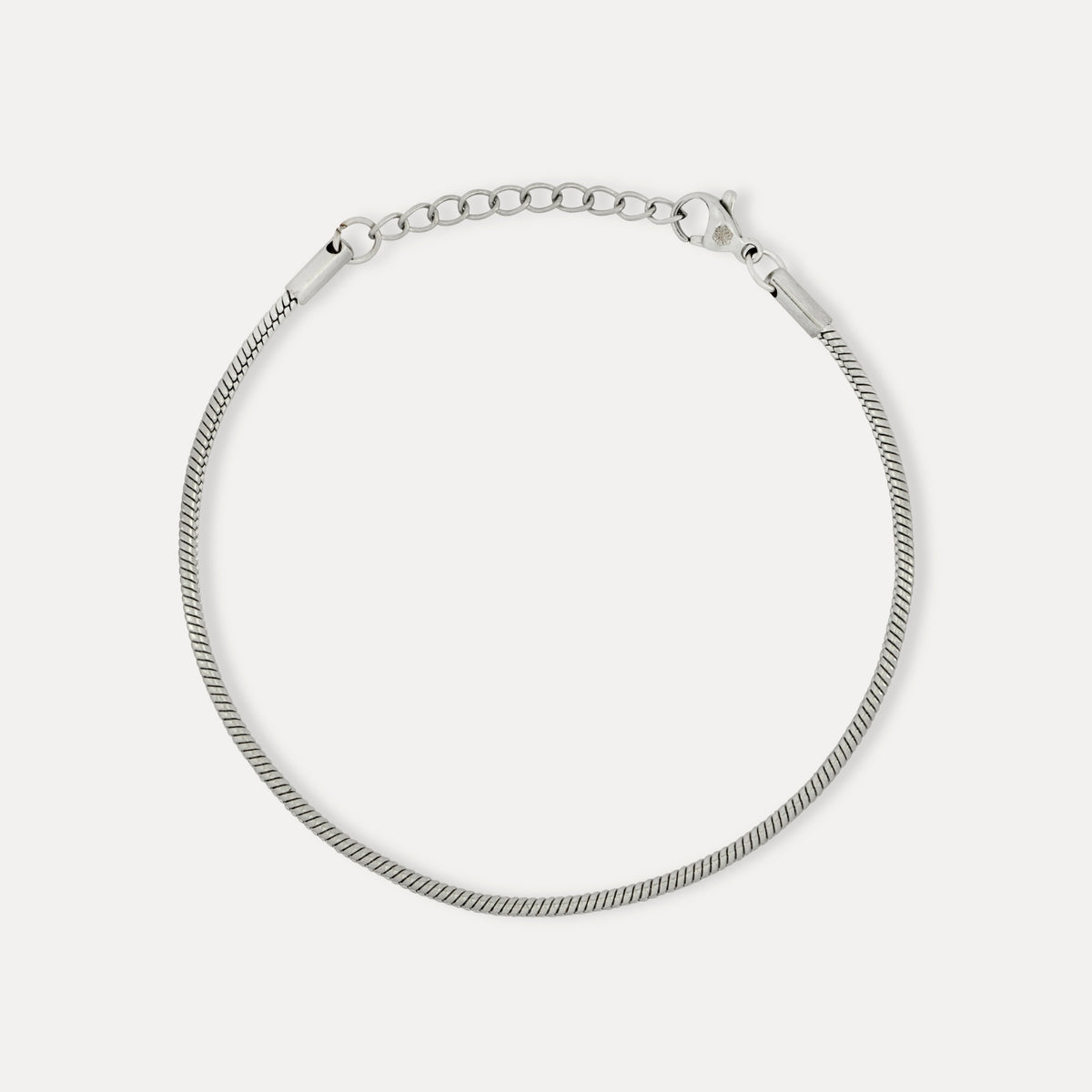 Silver Rope + Snake Stack Bracelet