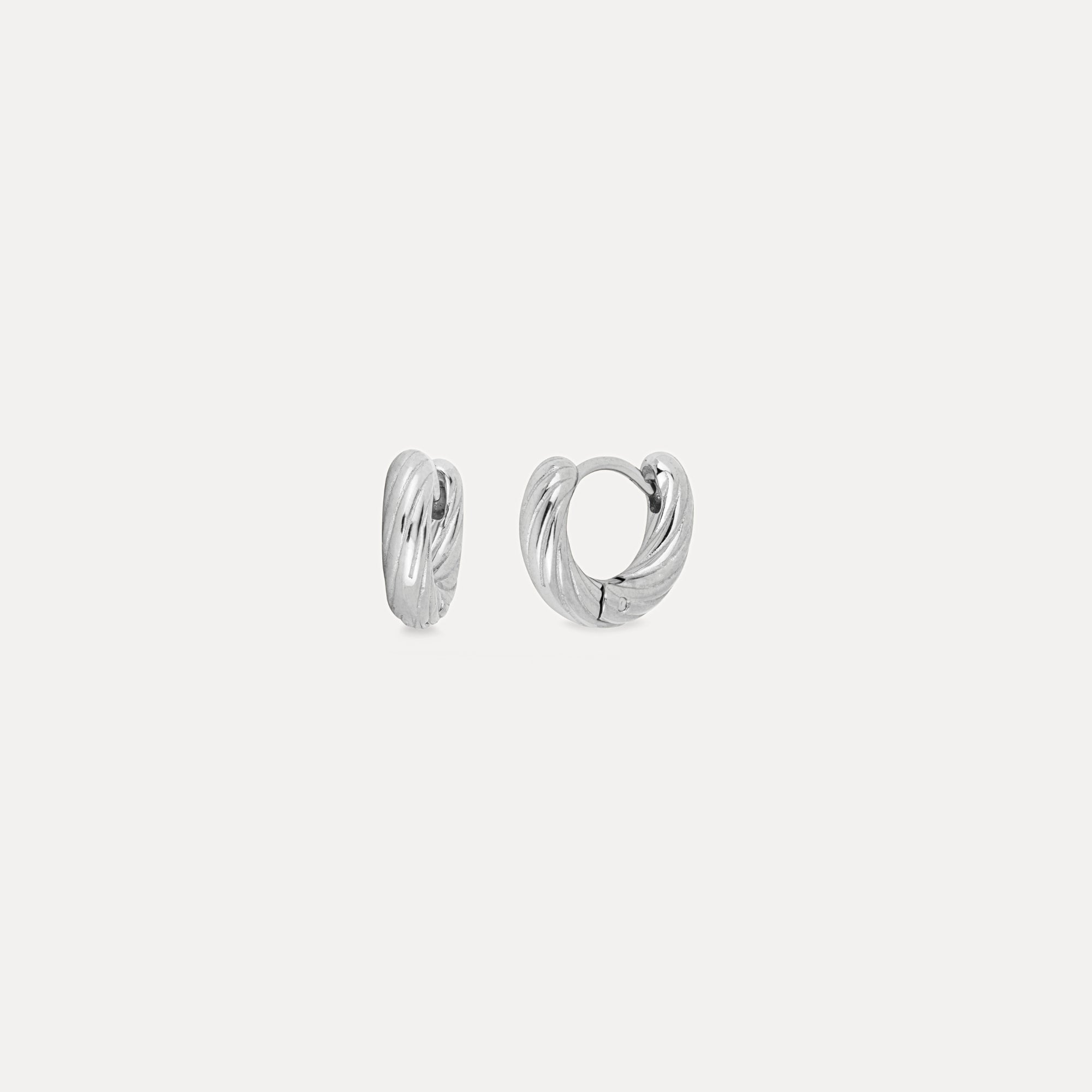 Swirl Hoop - Silver
