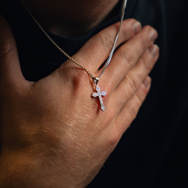 Silver Vintage Cross Pendant Necklace - Cross Necklace Men By Twistedpendant