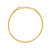 Men's Rope Bracelet (2.5mm) - 18K Gold Bracelet For Men | Twistedpendant