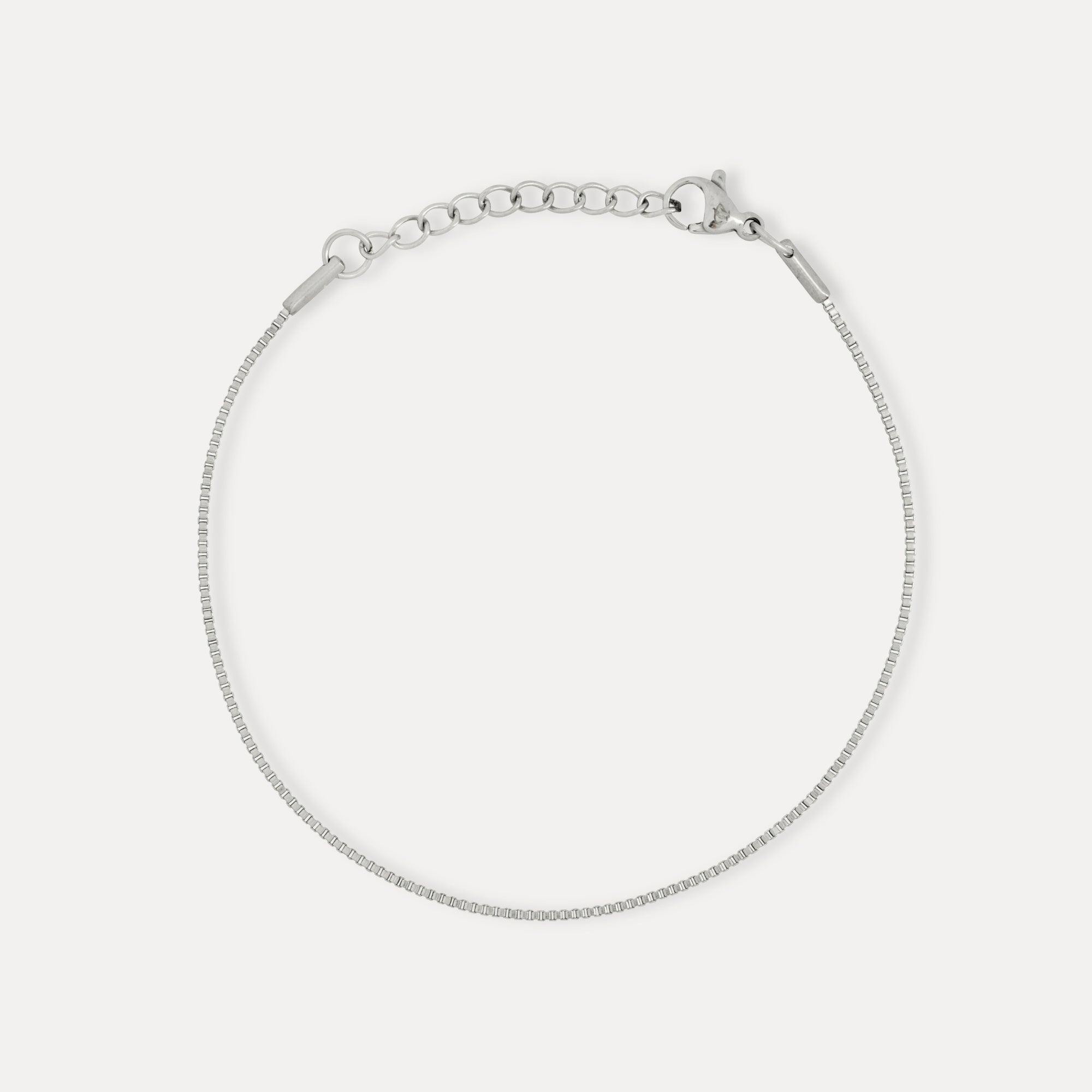 Silver Box Bracelet - Minimal Silver Bracelets For Men