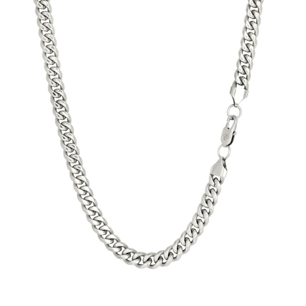 Men's Thick Silver Cuban Chain Necklace (8MM)