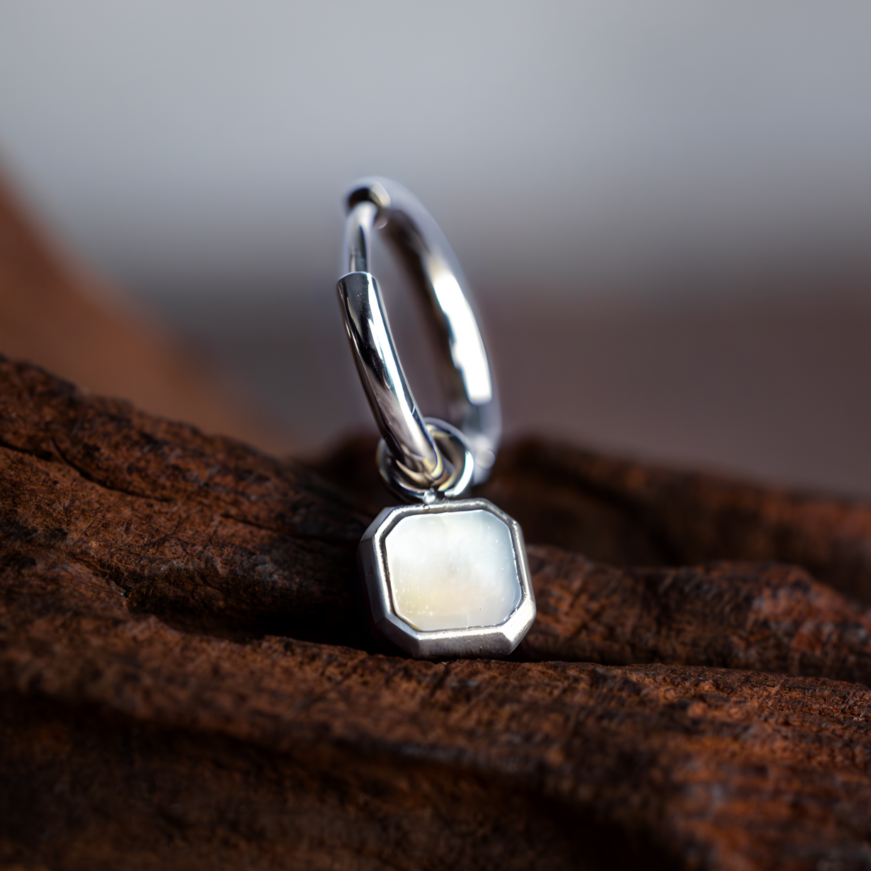 Mens Pearl Earring - Mens Silver Dangle Earrings By Twistedpendant