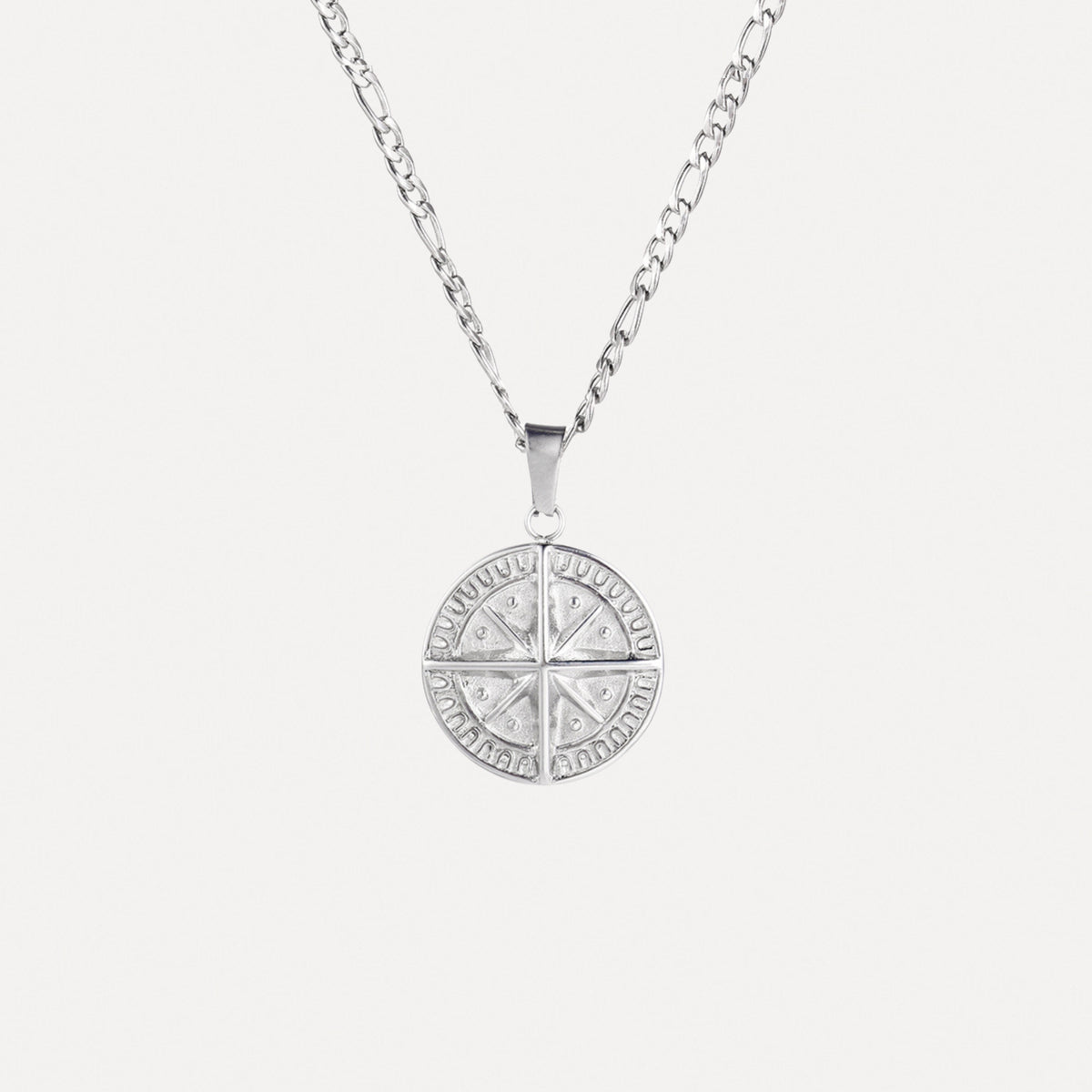Mens Silver Compass Pendant | Twistedpendant