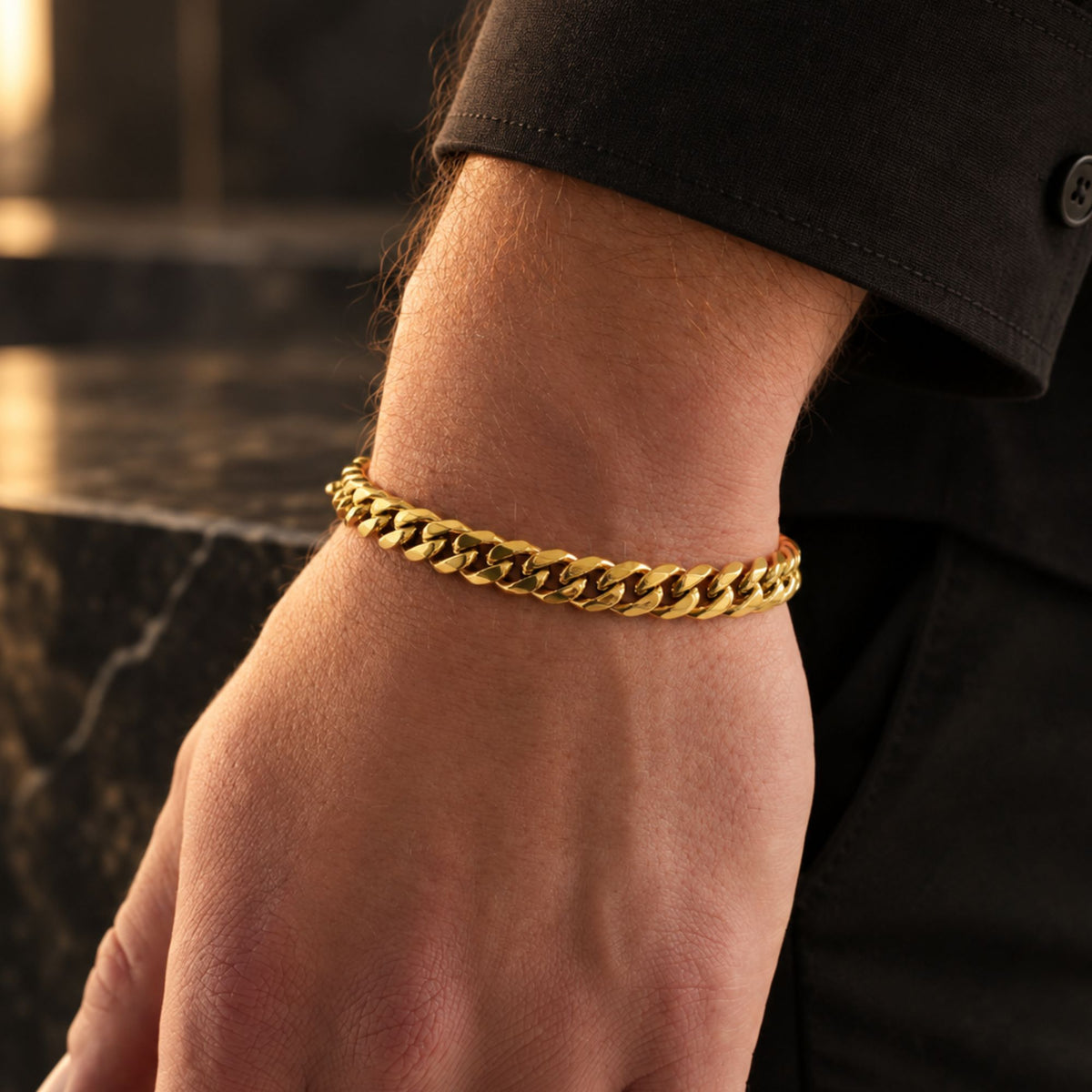Gold Cuban Bracelet (8MM)