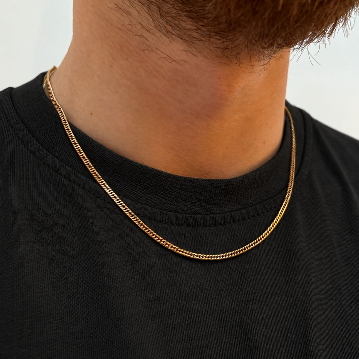 Gold Flat Cuban Chain (3MM)
