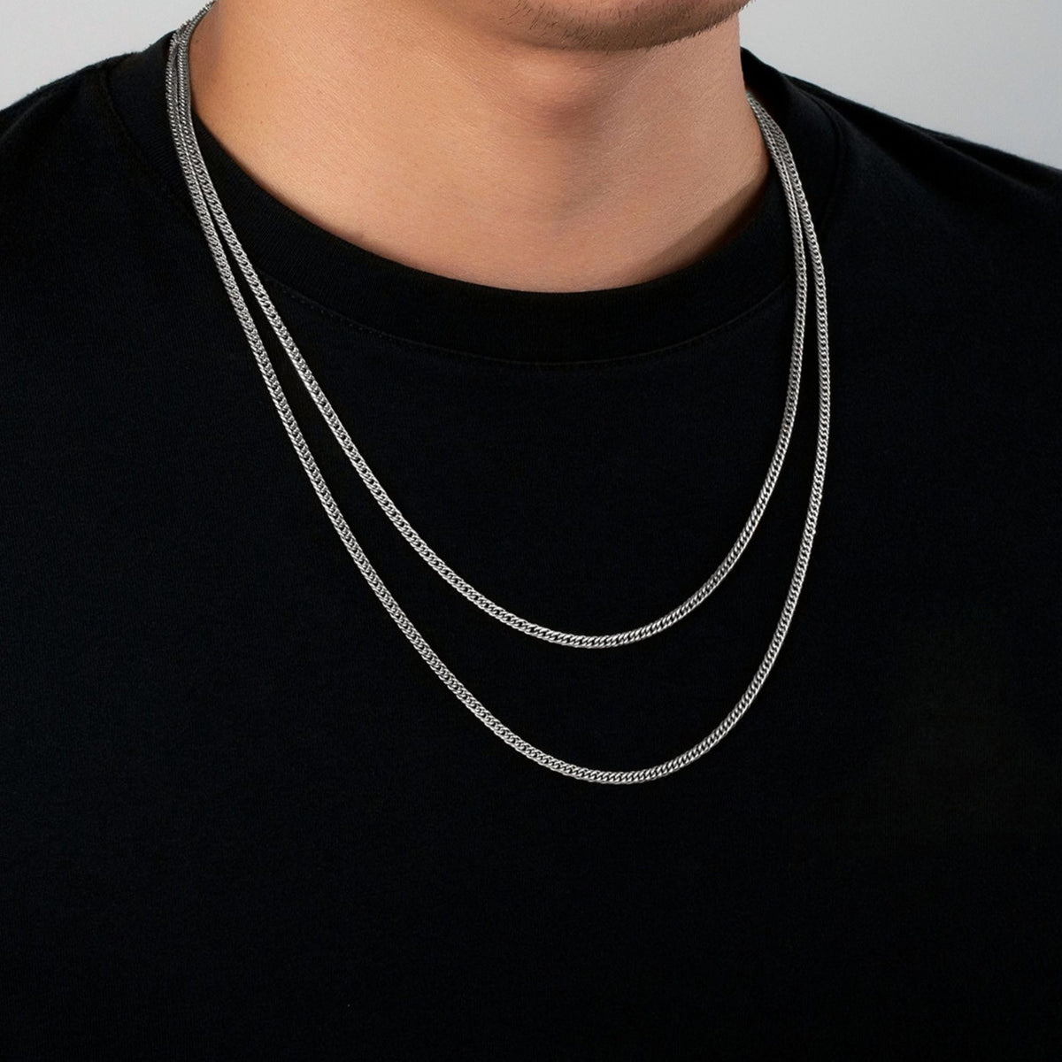 Silver Flat Cuban Chain (3MM)