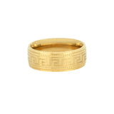 Greek Key Gold Ring - Mens Gold Rings | By Twistedpendant