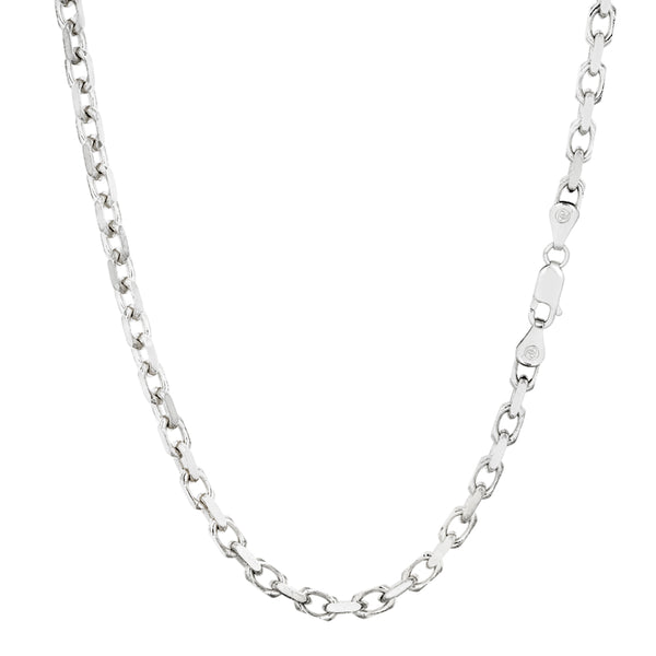 Silver Rolo Link Chain Necklace - Mens Necklace Chain By Twistedpendant