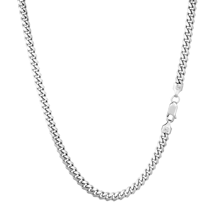 Mens Necklace - Silver Miami Cuban Link Chain | By Twistedpendant