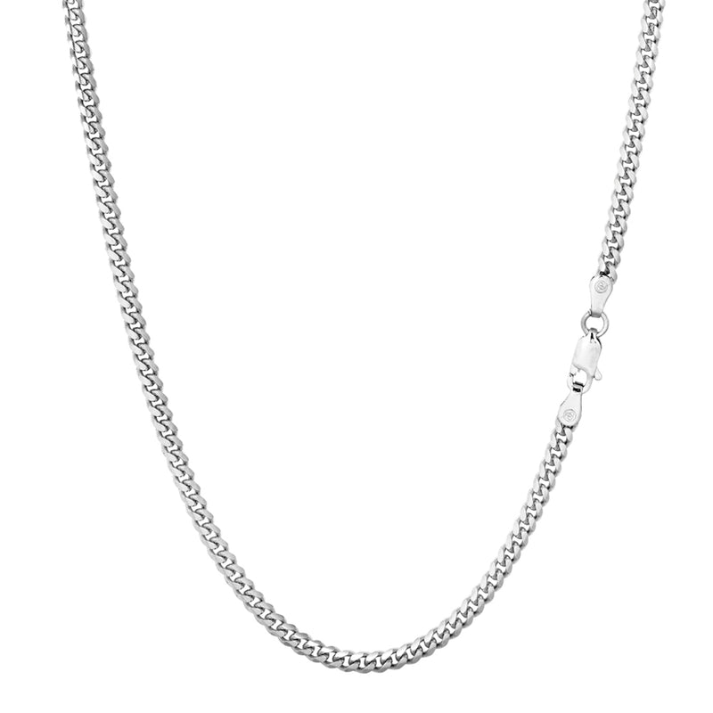 Silver 3.5mm Cuban Chain - Mens Sterling Silver Chain | By Twistedpendant