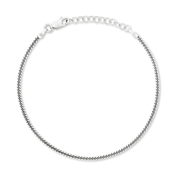 Thin Silver Bracelet Chain - Mens Sterling Silver Chain | By Twistedpendant