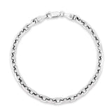 Silver Rolo Bracelet Chain - Mens Bracelets - By Twistedpendant
