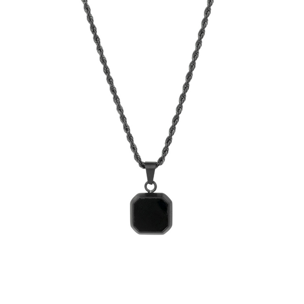 Black Onyx Pendant Necklace For Men | Twistedpendant