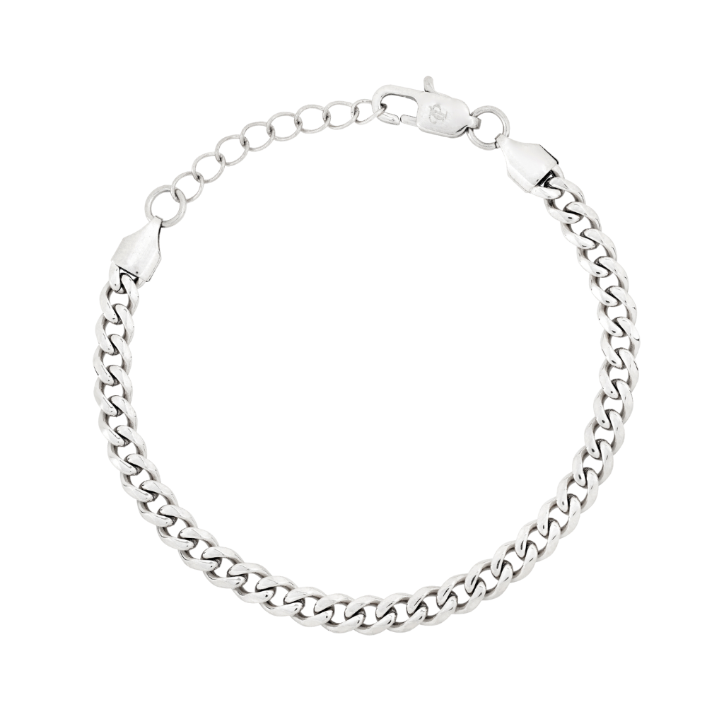 Men's Silver Bracelet - Cuban Silver Bracelets For Men | By Twistedpendant