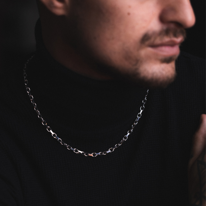 Mens sales rolo chain