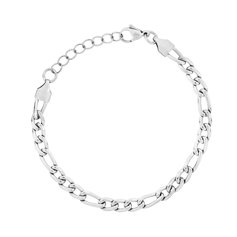 Men's Silver Figaro Bracelet (5MM) - Mens Bracelets | Twistedpendant