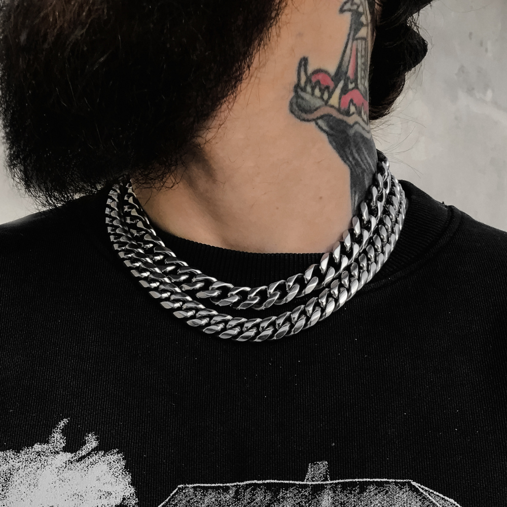 Thick Silver Cuban Chain (13MM) - Mens Necklace | Twistedpendant