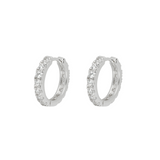 14K Gold Diamond Hoop Earrings | Mens Gold Earrings - Twistedpendant