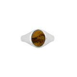 Tigers Eye Signet Ring Men - Mens Gold Signet Ring - By Twistedpendant