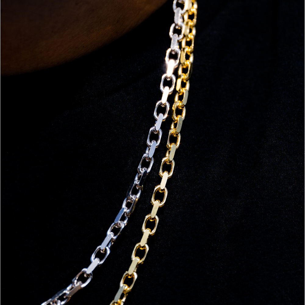 Silver Rolo Link Chain Necklace - Mens Necklace Chain By Twistedpendant
