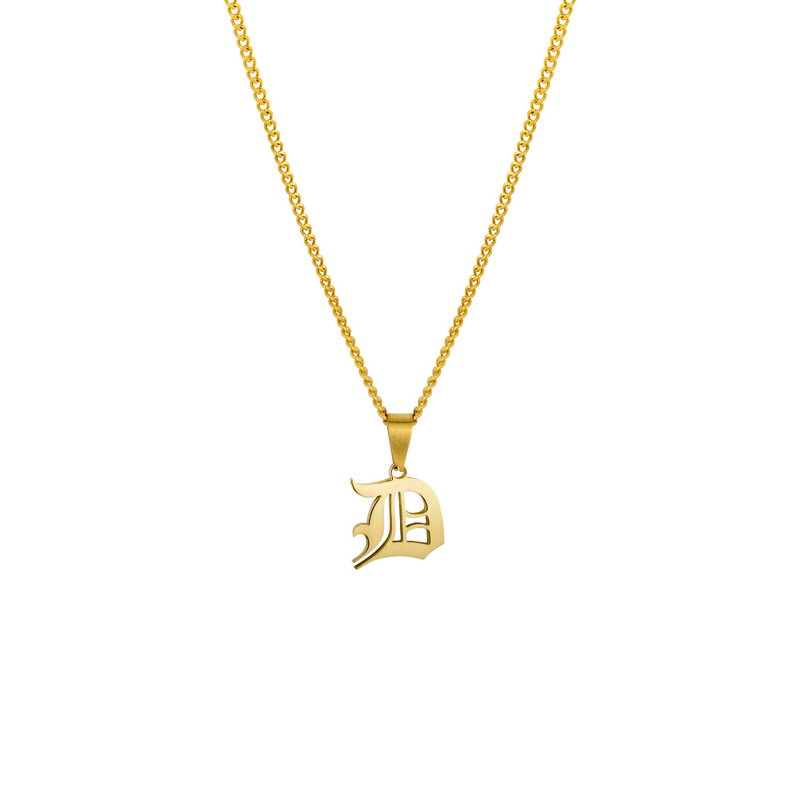 Mens Initial Necklace - 18K Gold Letter Necklace Gifts | Twistedpendant