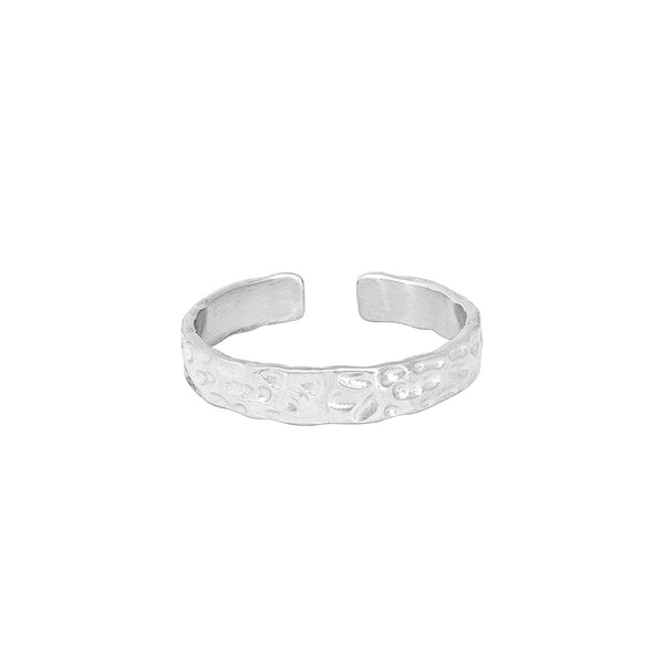 Men's Silver Hammered Ring - Buy Hammered Band Rings | Twistedpendant