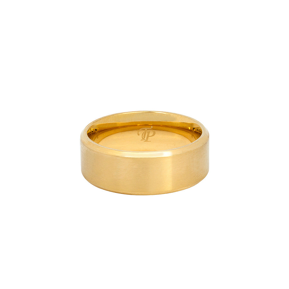 Men's Gold Ring - Buy Men's Gold Brushed Band Rings | Twistedpendant