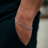 Thin Silver Bracelet - Minimalist Silver Bracelets For Men | By Twistedpendant