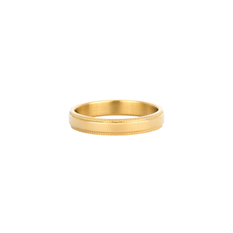 Mens thin 2025 gold ring