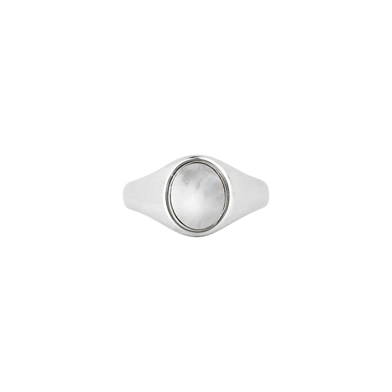 Buy Mens Ring Silver Pearl Signet Ring Men Mens Pearl Rings White Gemstone  Pinky Ring Silver Rings for Men 18K Gold Signet Ring Gifts Online in India  - Etsy