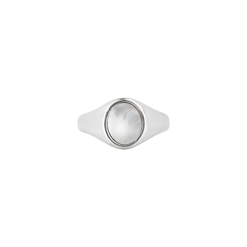 Mens pearl 2025 signet ring