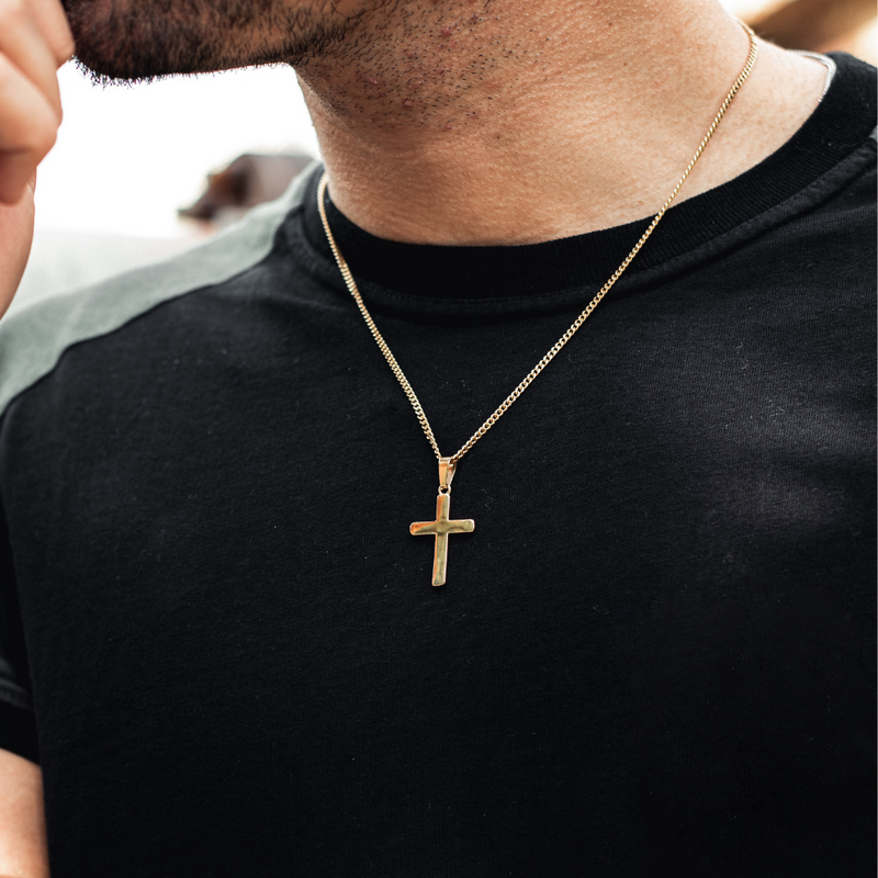 18 Kt. Gold Curb Chain Necklace for Men | Eredi Jovon Venice