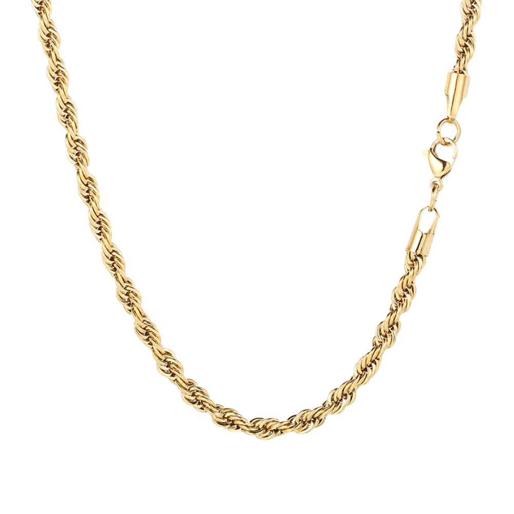 Gold Rope Chain Necklace - Mens Necklace Chain | By Twistedpendant
